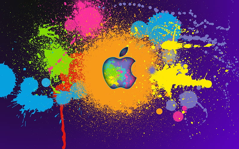 mac preschool colors, apple, technology, HD wallpaper