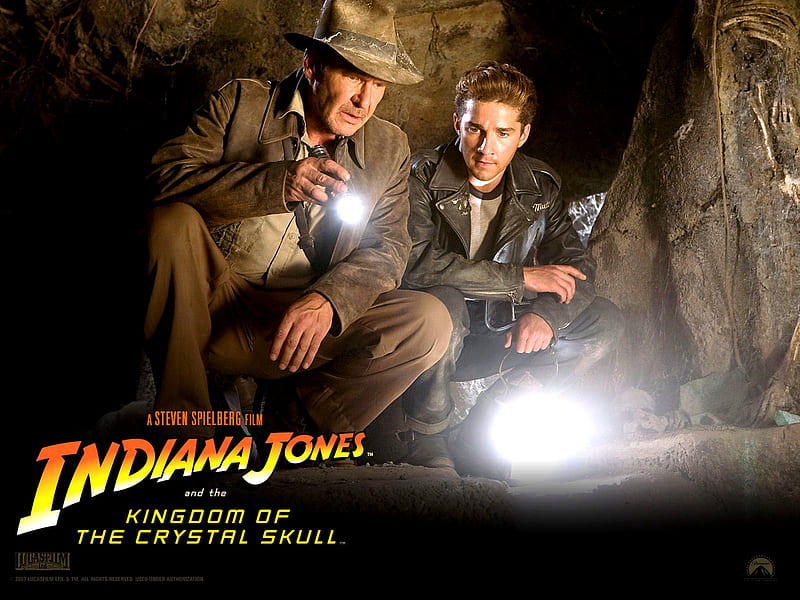 Indiana Jones IV, mystery, harrison ford, crystal skull, action, shia labeouf, movies, adventure, HD wallpaper