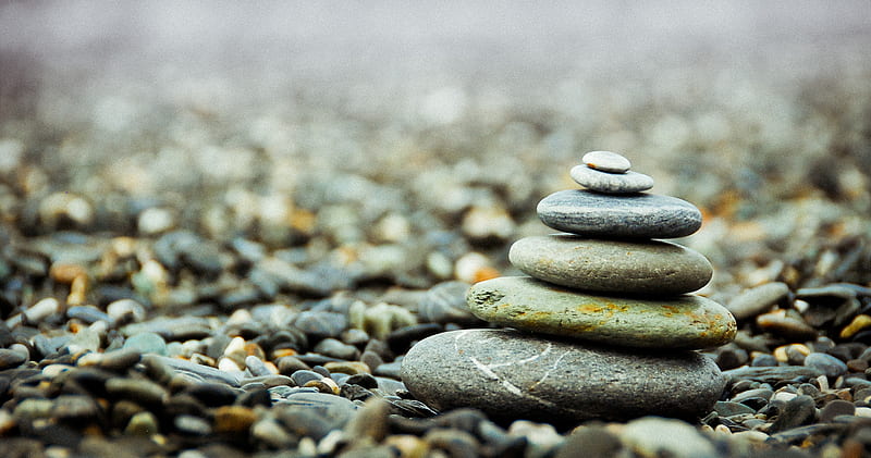 close-up of gray stone pile, HD wallpaper
