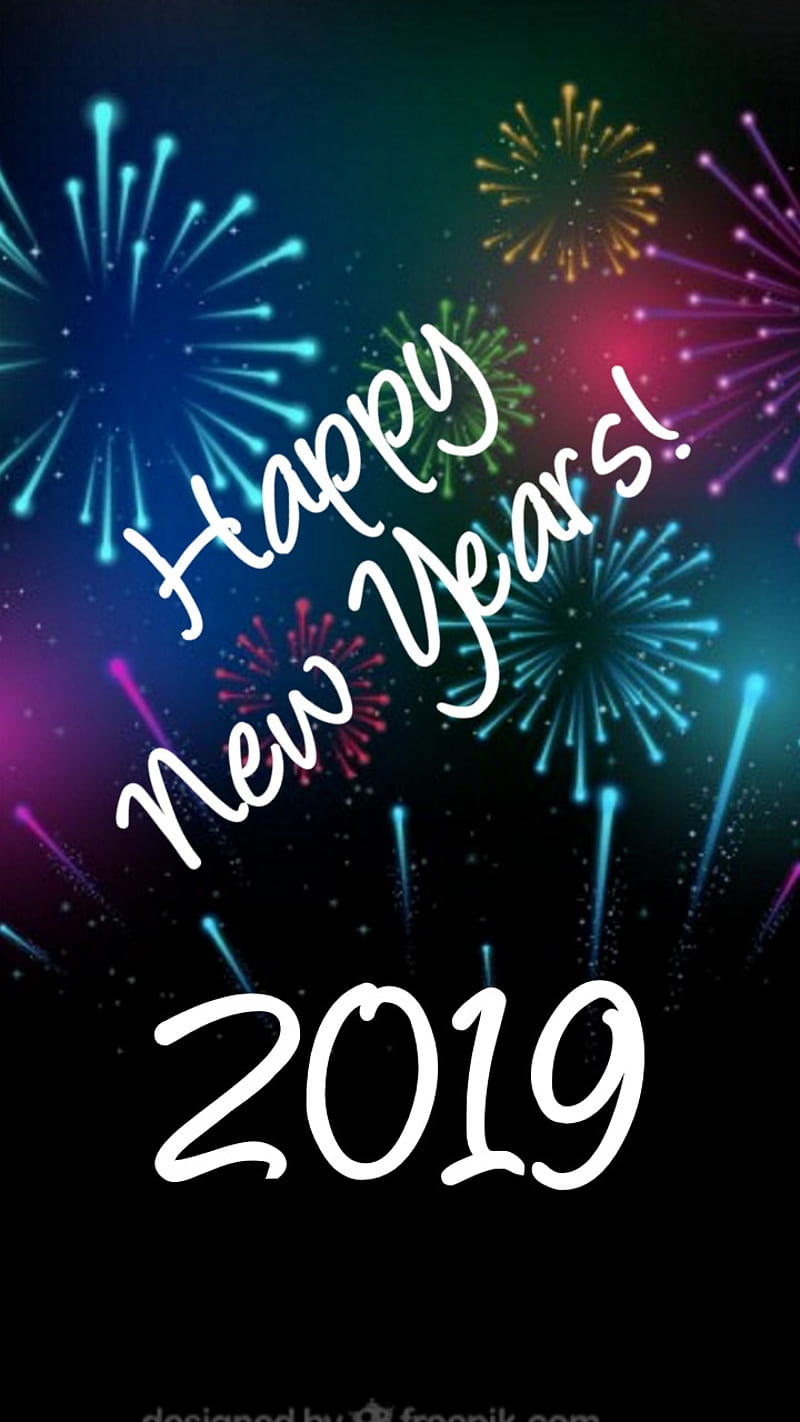 Happy2019, happy new years 2019, happy new years, new year, celebration, fireworks, 2019, HD phone wallpaper