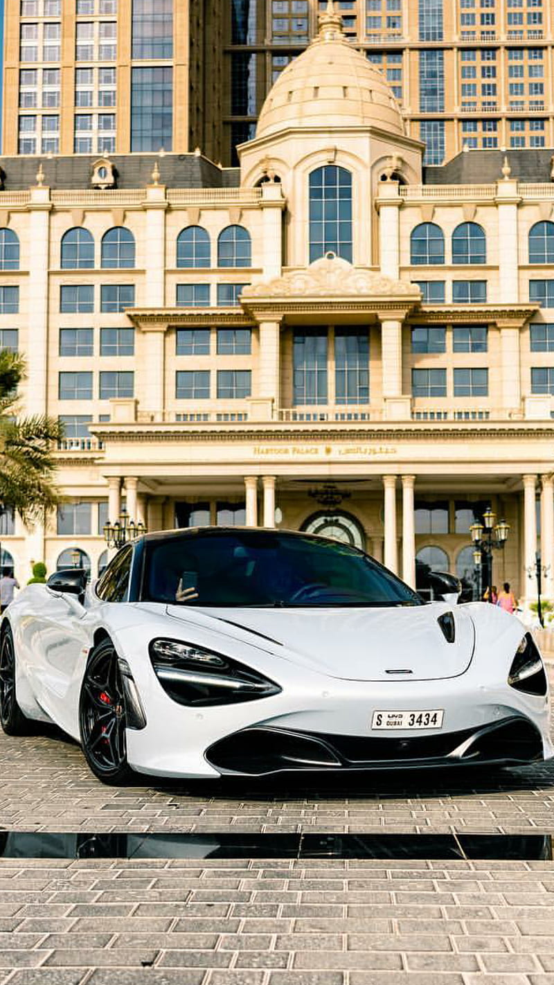 Dubai McLaren, 720s, white, car, supercar, sports, new, HD phone wallpaper