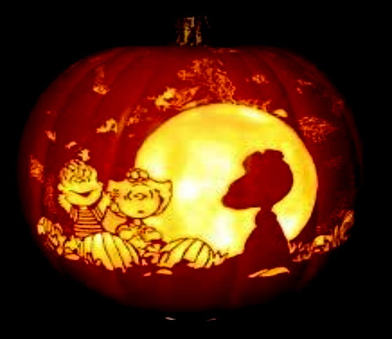 Snoopy And The Peanuts Pumpkin Patch, Snoopy, Pumpkin, Lucy, Linus, HD wallpaper