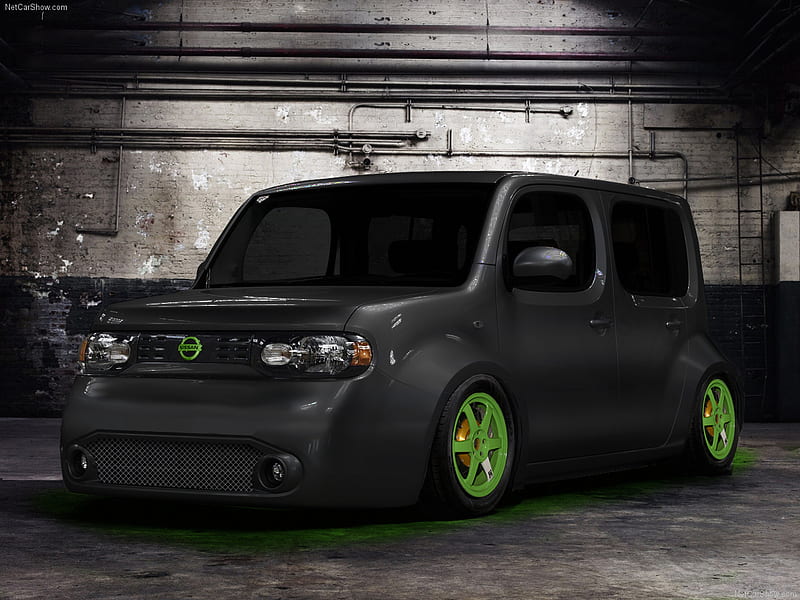 Tuned Cube, tuned, modified, nissan, cube, lowered, HD wallpaper