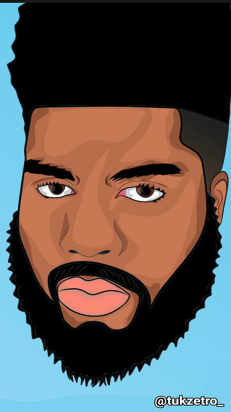 Khalid, art, beard, hair, logo, music, tukzetro, tukzetroarts, HD phone wallpaper