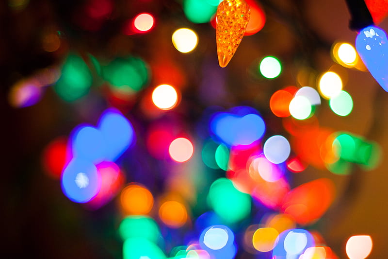 Xmas Lights by Nipun, bokeh, christmas, colorful, led, HD wallpaper