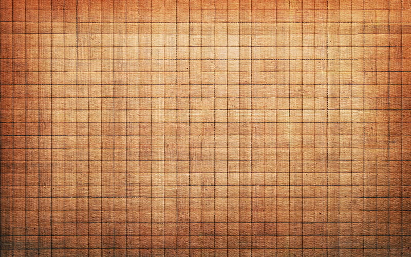 fabric square texture, old fabric, square patterns, brown fabric background, square textures, fabric backgrounds, HD wallpaper