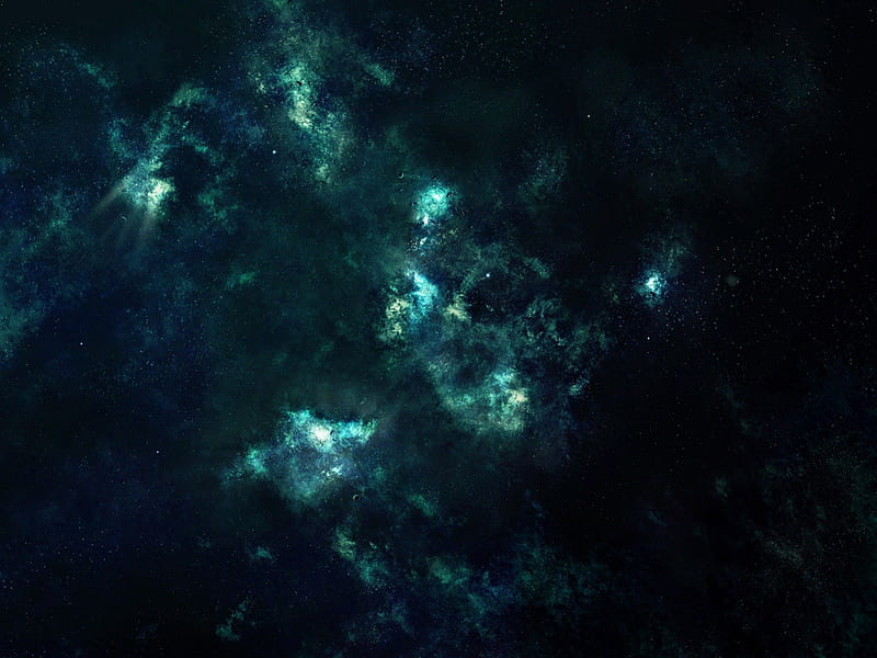 Dark Nebula, Nebula, Galaxy, Outer Space, Gloomy, Blue, dark, HD wallpaper