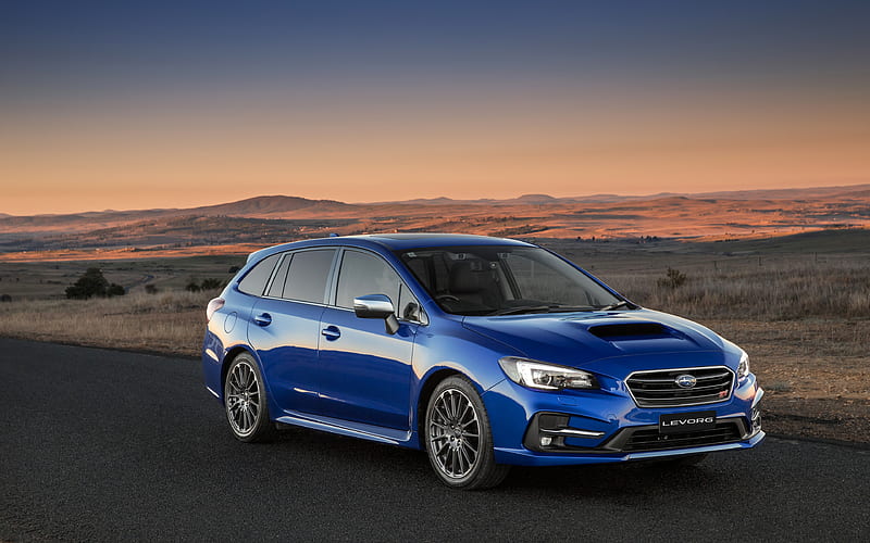 Subaru Levorg, desert, 2018 cars, blue Levorg, japanese cars, Subaru, HD wallpaper