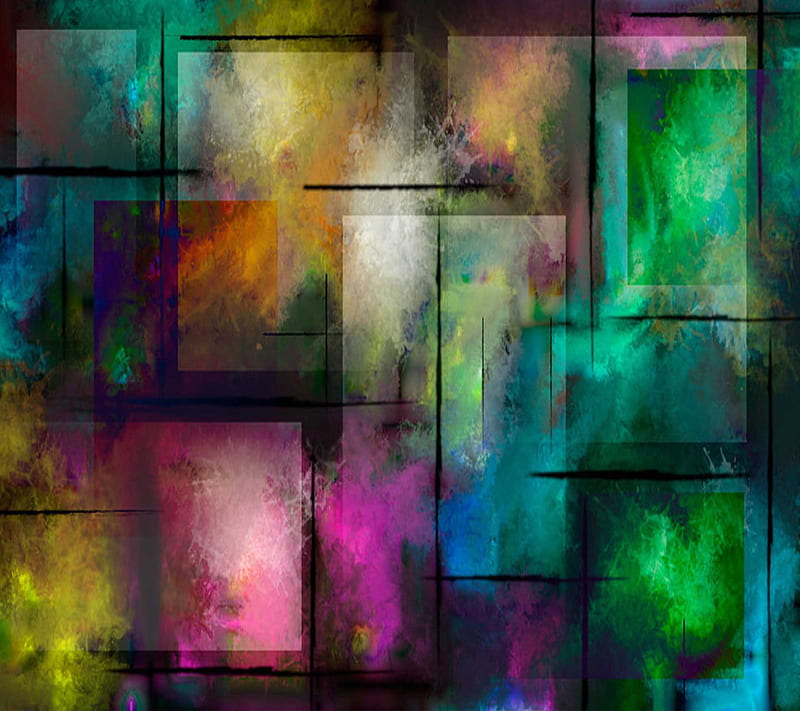 Abstract, colours, cubes, HD wallpaper