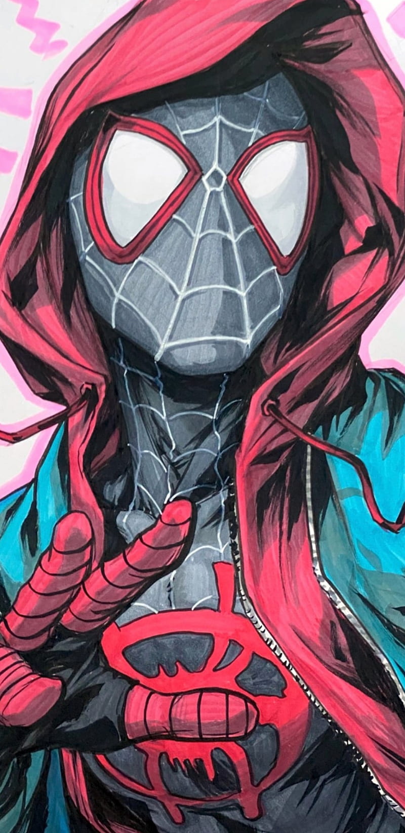 Miles Morales, iphone background, spider-man, spider-man art, HD phone  wallpaper | Peakpx