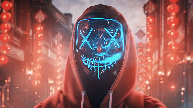 City Is Mine, anonymus, mask, graphy, HD wallpaper
