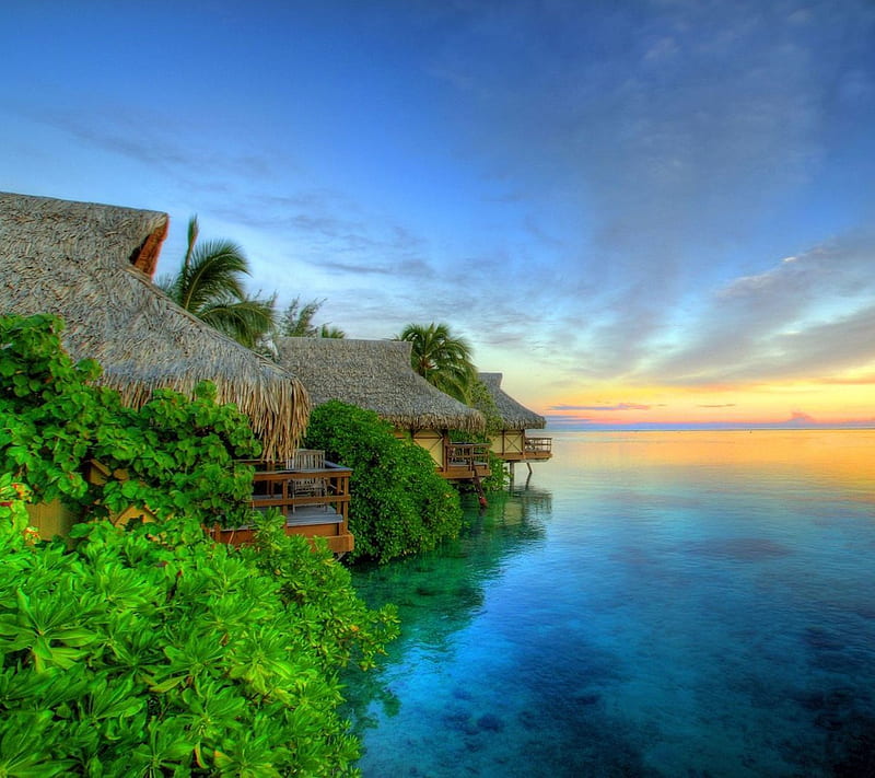 Amazing Sunset, beach, nature, paradise, HD wallpaper