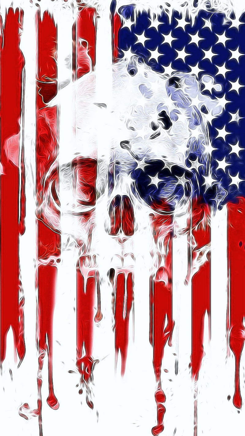 Skull flag, american, merica, HD phone wallpaper