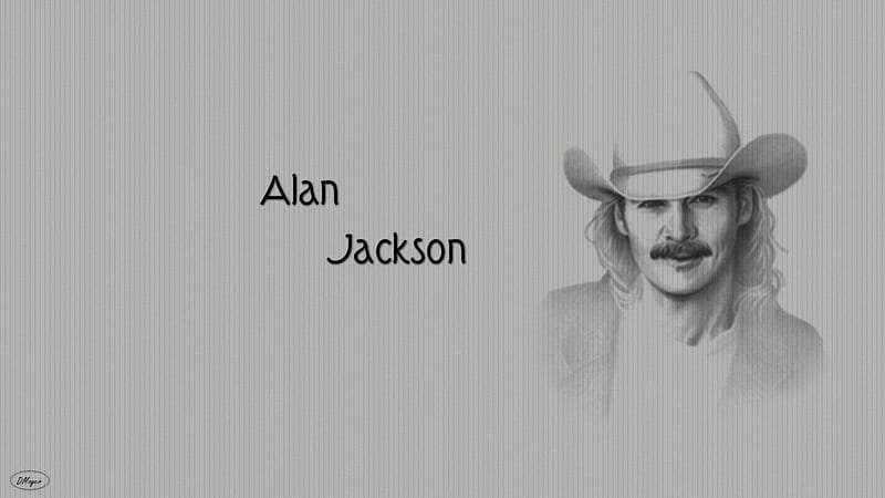 Alan Jackson, music, painted, country, singer, musician, gospel, painting, portrait, entertainer, HD wallpaper
