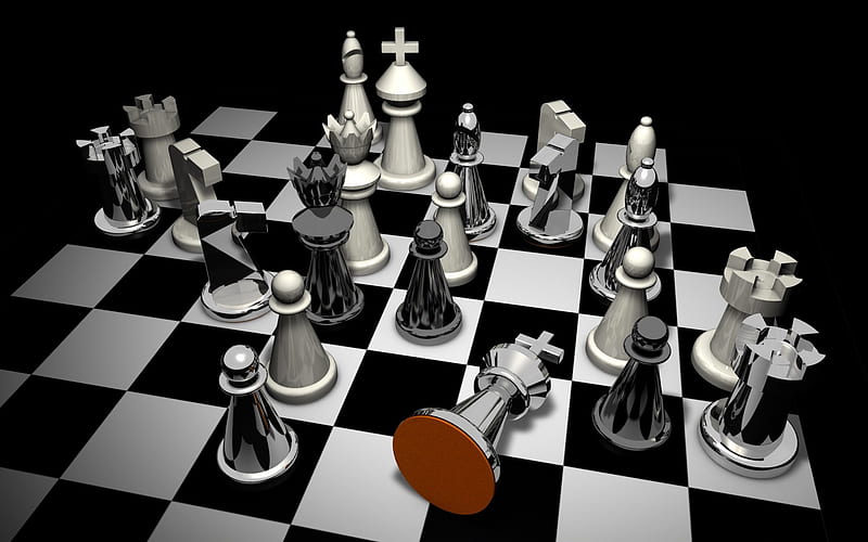 3d chess, chess pieces, 3d objects, chess concepts, HD wallpaper