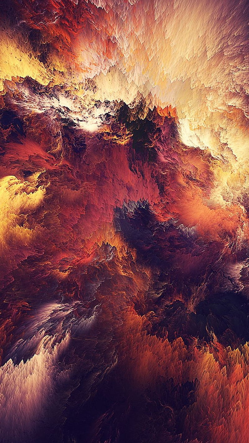 Mi Mix, abstract, clouds, colored, colours, nebula, smoke, volcanic, HD phone wallpaper