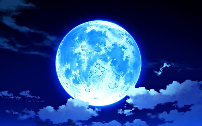 Blue Moon Cloud Technoheart Moon Luminos Full Manga Sky Fantasy Moon Hd Wallpaper Peakpx 