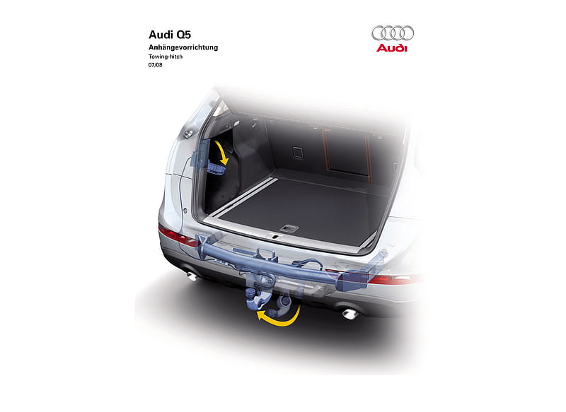 Audi Q5 (2009) Towing Hitch, car, HD wallpaper