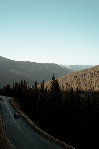 Road, car, mountains, forest, movement, HD phone wallpaper | Peakpx