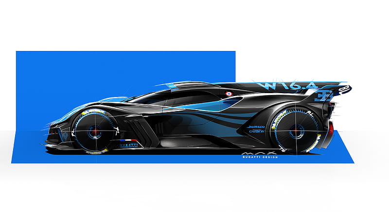 2020 Bugatti Bolide Concept - Design Sketch , car, HD wallpaper
