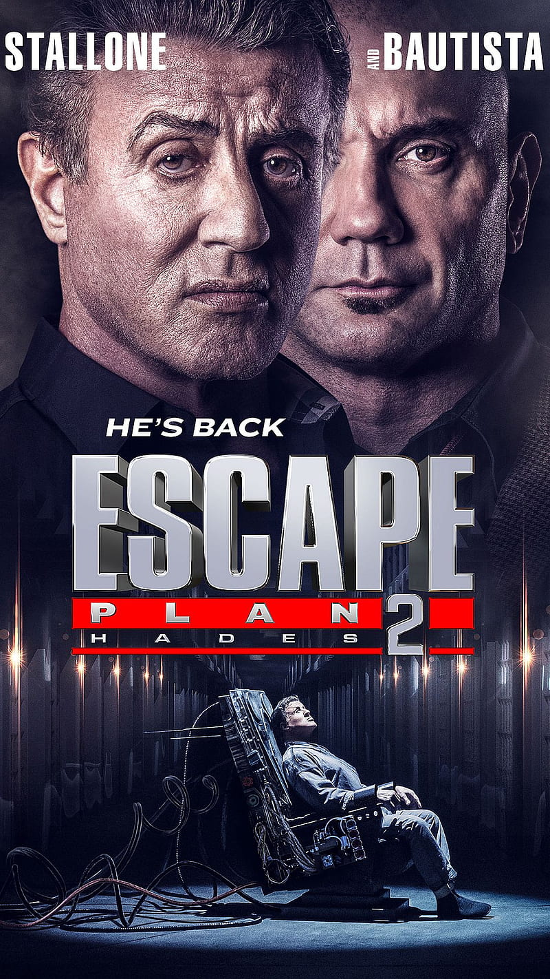 Escape Plan 2 Hades, 2018, action, dave bautista, movie, poster, sylvester stallone, thriller, HD phone wallpaper