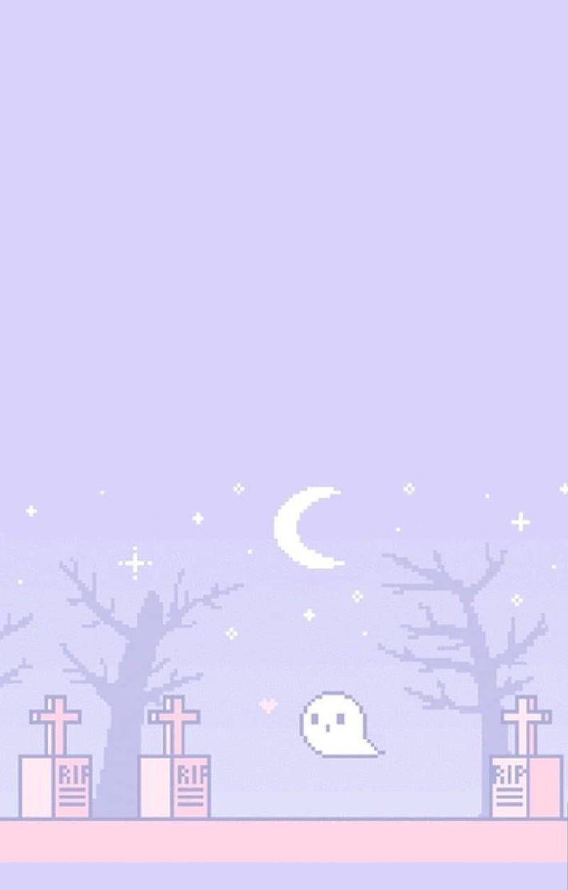 Pastel Boo, halloween, pretty, scary, spoopy, HD phone wallpaper