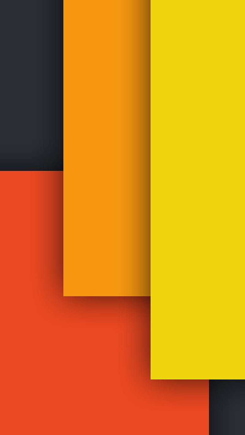 Yellow-red-orange (4), Color, abstract, backdrop, background, black, bright, card, clean, colorful, creative, dark, desenho, dynamic, geometric, geometrical, geometry, graphic, gris, material, minimal, modern, orange, paper, rectangle, red, shadow, square, yellow, HD phone wallpaper