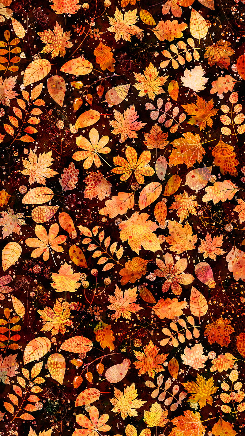 Brown Fall Leaves November October Pravokrug September autumn  autumnal HD phone wallpaper  Peakpx