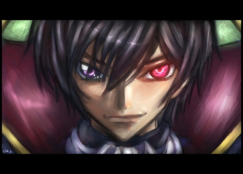 Arte digital do personagem de desenho animado lelouch lamperouge