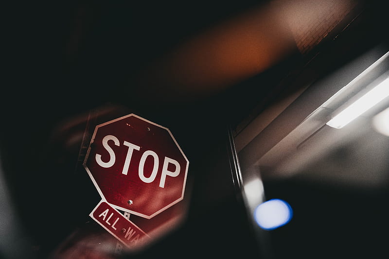 stop, sign, warning, text, red, HD wallpaper