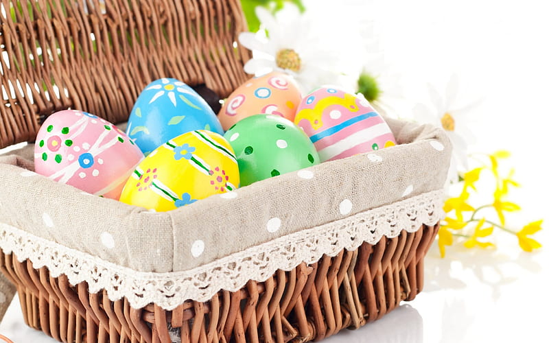 Easter, spring, Easter eggs, colored eggs, HD wallpaper