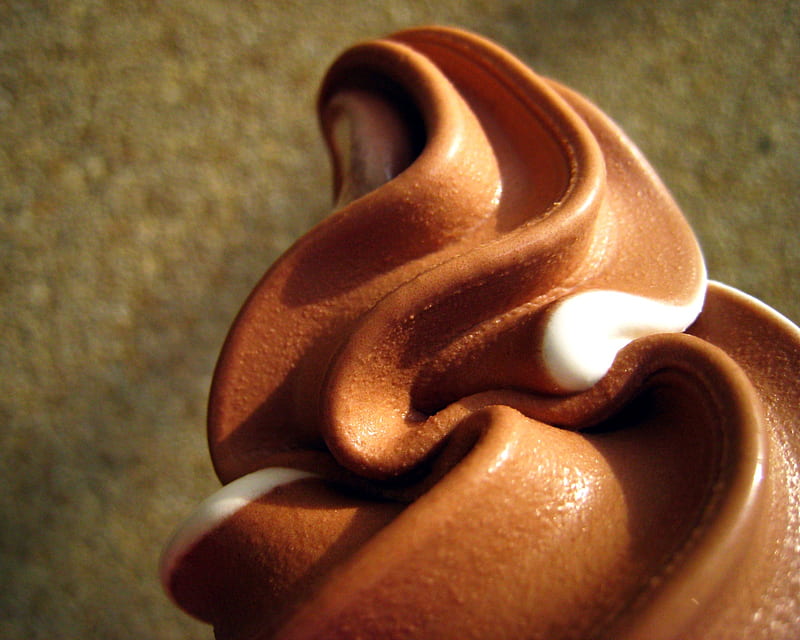 soft chocolate ice cream, desert, ice cream, food, sugar, chocolate, soft, soft ice cream, sweet, cold, HD wallpaper