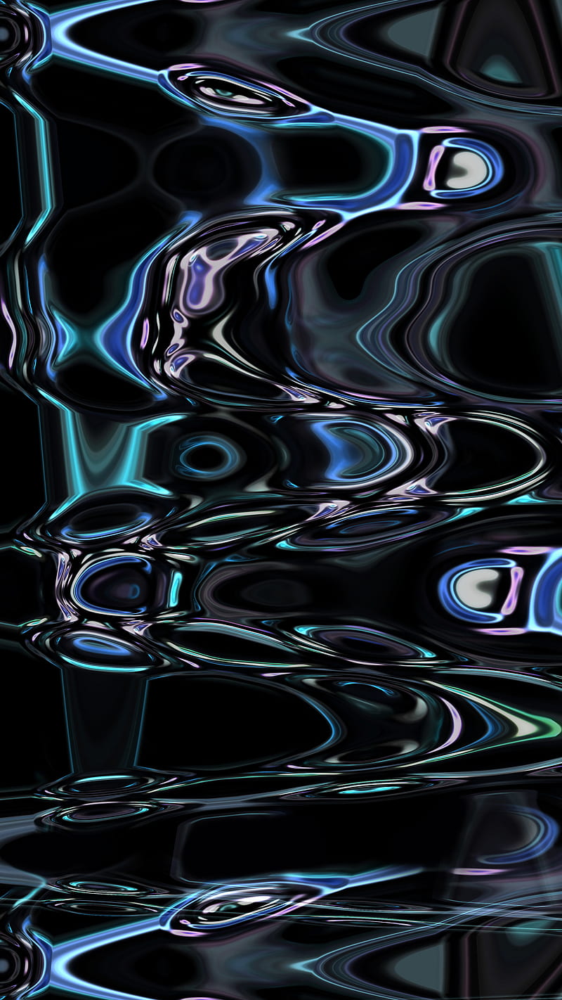 liquid, surface, ripples, wavy, dark, HD phone wallpaper