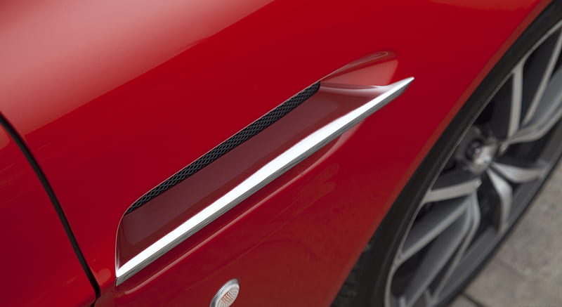 Aston Martin V8 Vantage Coupe (2012) Dynamic Red Side Vent , car, HD wallpaper