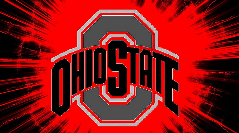 CURRENT ATHLETIC LOGO IN GRAY ELECTRIFIED, STATE, FOOTBALL, OHIO, BUCKEYES, HD wallpaper