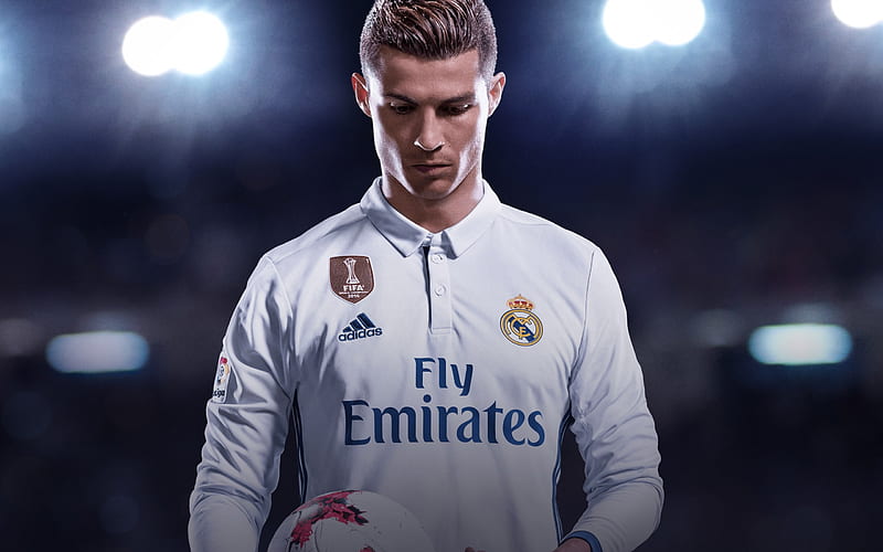 Cristiano Ronaldo, Real Madrid, football, portrait, Spain, La Liga, super footballers, HD wallpaper