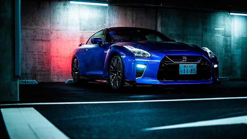 nissan gt-r, blue, sport cars, Vehicle, HD wallpaper