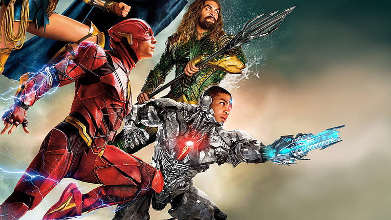 Flash Cyborg Aquaman Justice League , justice-league, aquaman, cyborg, flash, 2017-movies, HD wallpaper