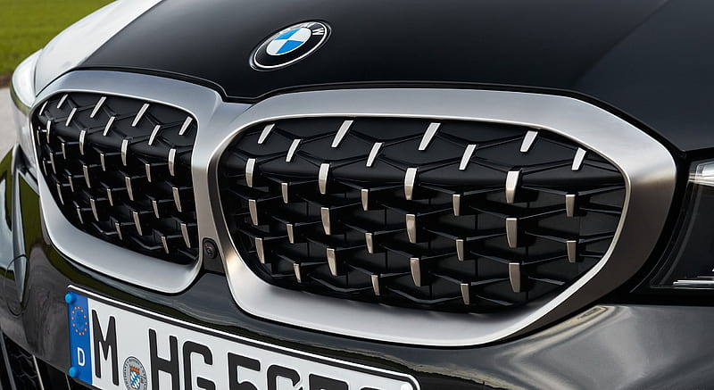 2020 BMW M340i xDrive Touring (Color: Black Sapphire Metallic) - Grill , car, HD wallpaper