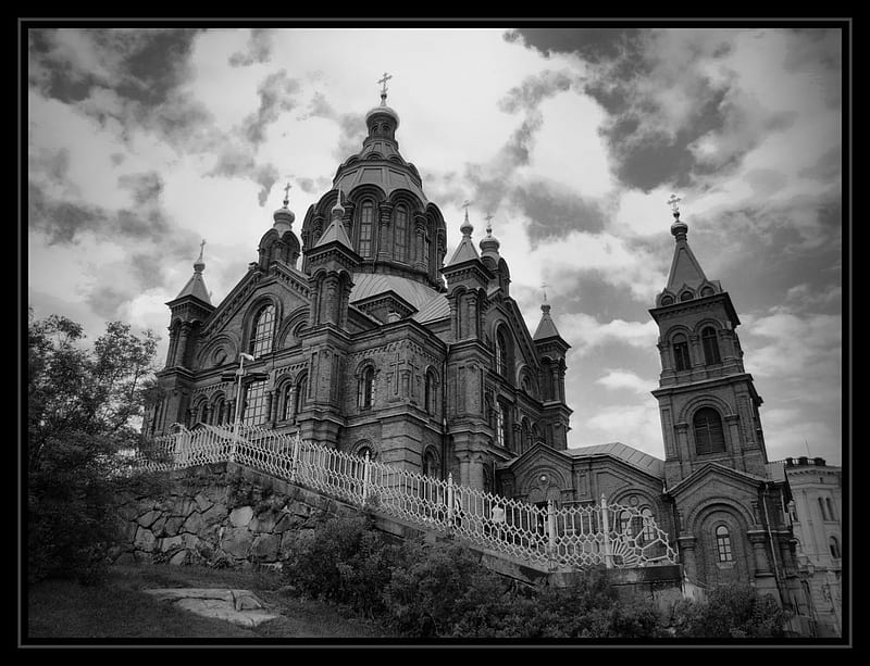 Uspenski Cathedral, building, architecture, cathedral, graphy, uspenski, religious, HD wallpaper