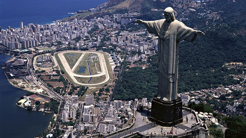 Landscape, Building, Coast, Rio De Janeiro, Religious, Christ The Redeemer, HD wallpaper