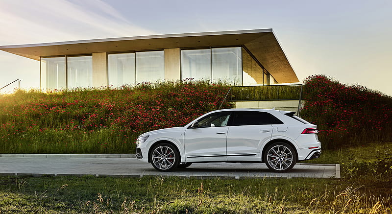 2021 Audi Q8 TFSI e Plug-In Hybrid (Color: Glacier White) - Side , car, HD wallpaper