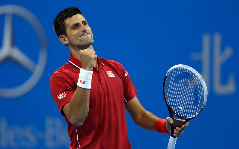 Novak Djokovic, Serbian tennis player, portrait, smile, professional sportsman ATP, HD wallpaper