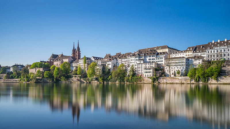 Cities, City, Basel, Building, River, Switzerland, HD wallpaper