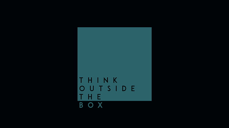 Think Outside The Box , typography, inspiration, msg, comments, HD wallpaper