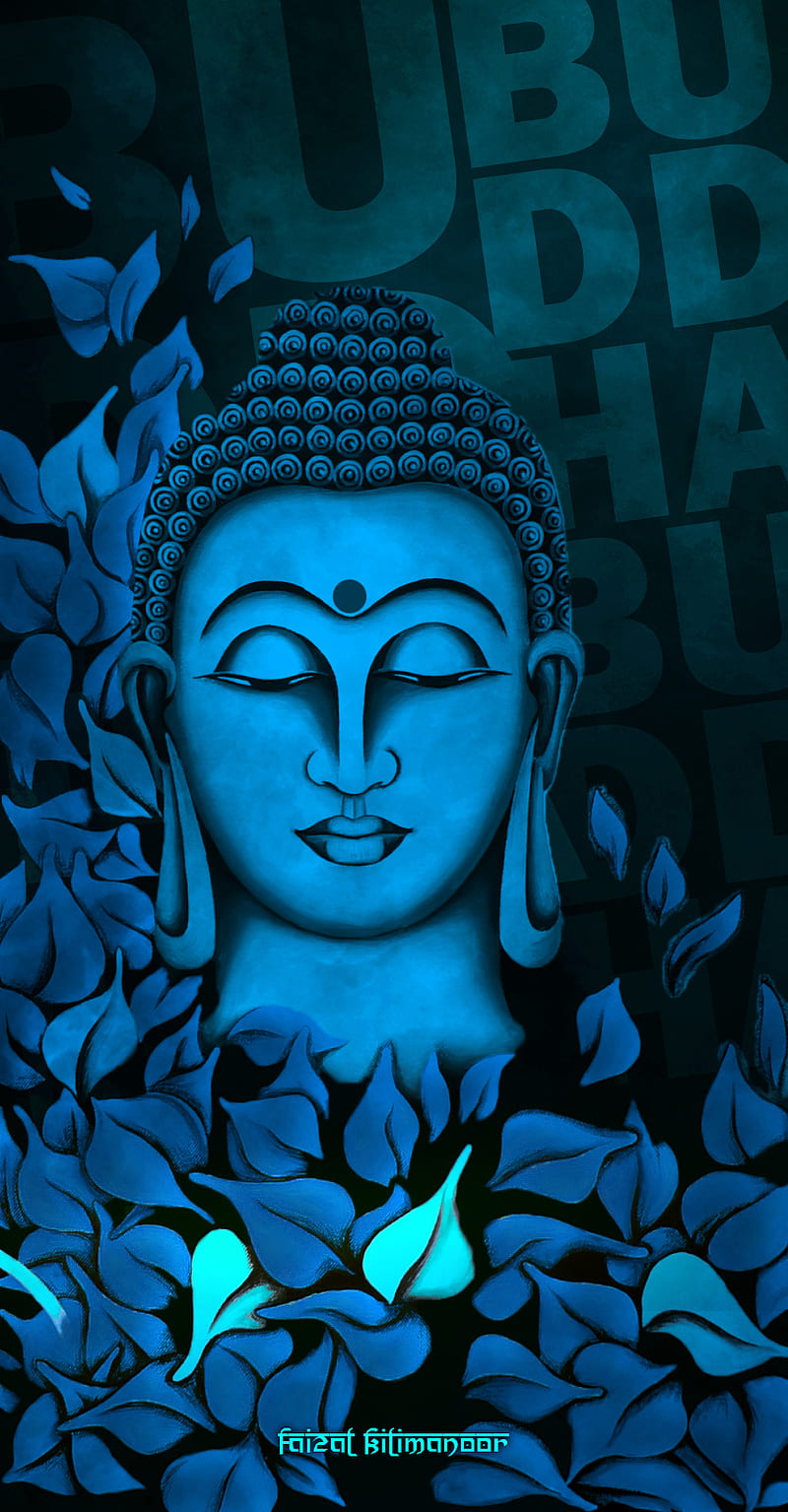 BUDDHA BLUE, buddhism, buddhist, humanism, humanity, peace, shiv, shivcolour, skyblue, sribuddha, HD phone wallpaper