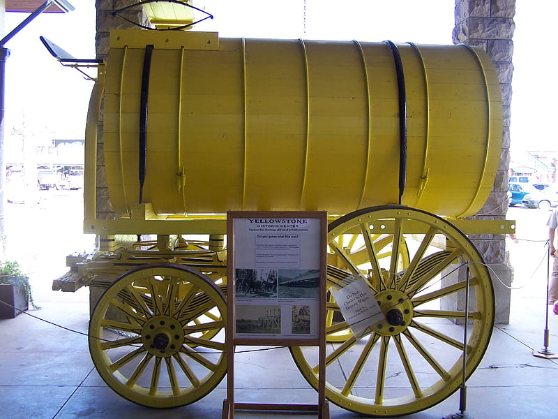Antique Water Wagon, West Yellowstone, Educational, Antiques, National Parks, Historical, Fire Fighting, HD wallpaper