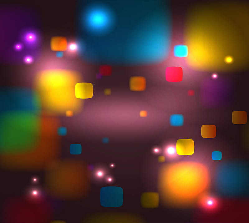Neon Squares, abstract, blurry, colors, neon, pattern, squares, HD wallpaper