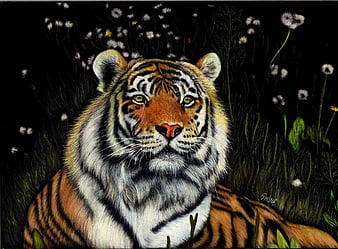 Tiger Painting Canvas Set, Tiger Canvas Print, Tiger Decor Metal Print by  Mustapha Dazi - Fine Art America