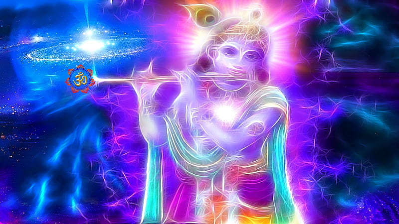 Krishna, caring, hinduism, abstract, loving, god, HD wallpaper